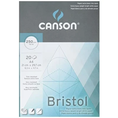 Image de Canson Papier Bristol Graphic A4 Bloc De 20