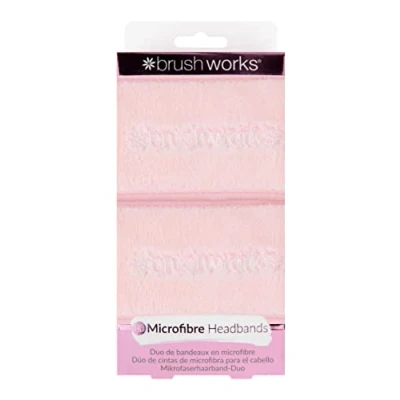 Afbeelding van Brushworks Microfibre Headband DUO Haarset, Dames, Maat: One Size, Pink