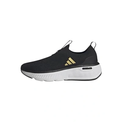 Afbeelding van adidas Cloudfoam Go Sock Shoes Lage schoenen zonder voetbal voor dames, Core Zwart/Mat Goud/Cloud Wit
