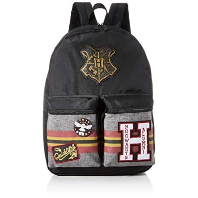 Afbeelding van Harry Potter Rugzak Hogwarts Patches Zwart