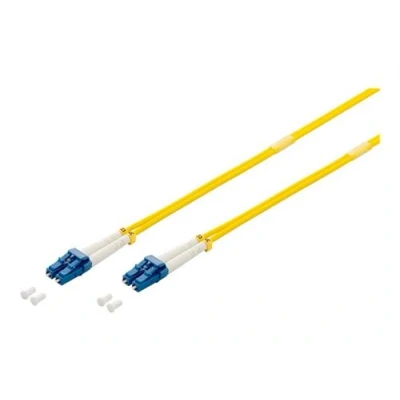 Image de equip Pro Cordon de raccordement mode unique LC (M) pour 10 m fibre optique duplex 9 / 125 micromètres OS2 sans halogène jaune