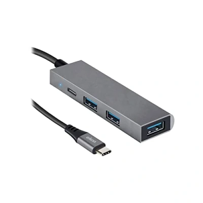 Afbeelding van Ekon ECITHUBTC34USBIN interface hub USB 2.0 Type C 480 Mbit/s Grijs, Metallic