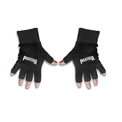 Afbeelding van Pantera Logo Vingerloze handschoenen zwart Polyacryl Band merch, Bands