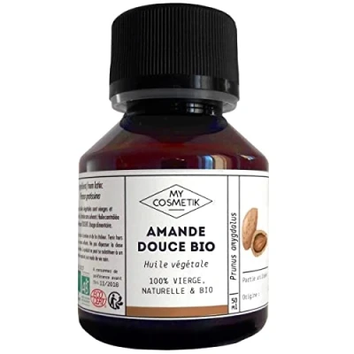 Afbeelding van Biologische AB zoete amandelolie 100% zuiver en natuurlijk MY COSMETIK 50 ml