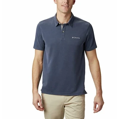 Afbeelding van Nelson Point Polo Heren Collegiate Navy 200 L Blauw Outdoor Shirt