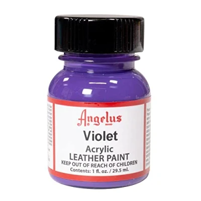 Afbeelding van Angelus Leather Acrylic Paint textielverf voor leren stoffen acrylbasis Violet 29,5ml