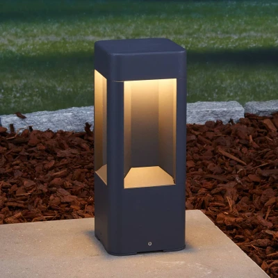 Afbeelding van Lucande LED buitenlamp 1licht Aluminium, polycarbonaat H: 30.5 cm antraciet Inclusief lichtbron