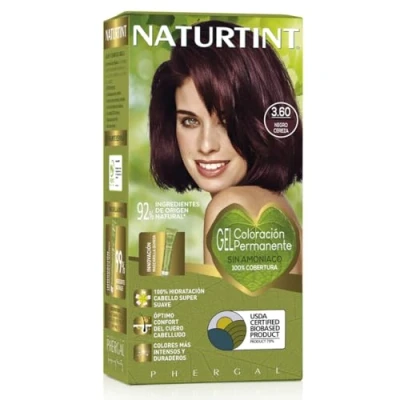 Afbeelding van Naturtint 3.60 Zwarte kersen, permanente kleuring, 100% dekking van wit haar, natuurlijke en langdurige kleur