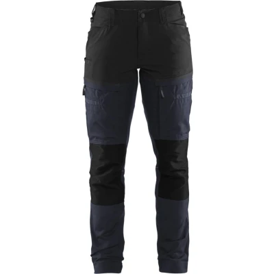 Afbeelding van Blaklader Servicewerkbroek met stretch voor dames 7166 1845 Donker marineblauw/Zwart D23