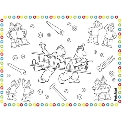 Afbeelding van Buurman en Placemats Kleurplaten 6 stuks