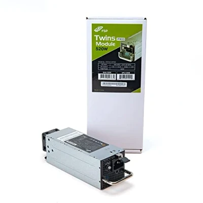Afbeelding van FSP Twins PRO 500W Voeding PS2 ATX Redundant 80 Plus Gold 500 Watt 100 240V Actieve PFC Module Zwart