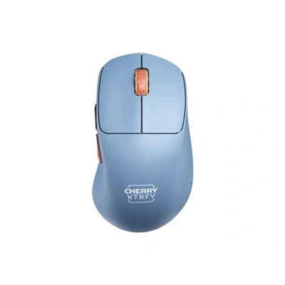 Image de CHERRY Xtrfy M64 Souris ergonomique optique 5 boutons sans fil 2.4 GHz récepteur USB bleu