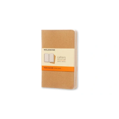 Afbeelding van Moleskine Cahier Journals Pocket Gelinieerd Bruin set van 3