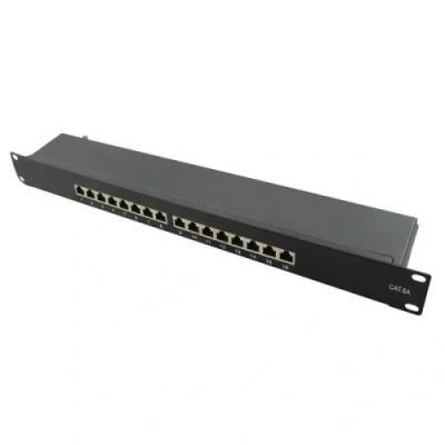 Image de LogiLink NP0076, Cat6a, 10 Gigabit Ethernet, RJ45, Noir, Métal, 1U