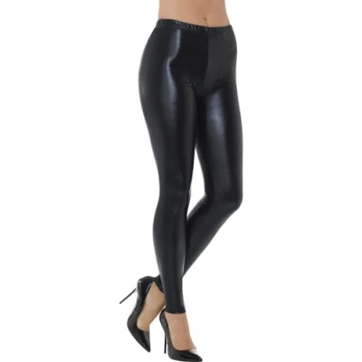 Afbeelding van Smiffys Disco legging metallic jaren 80, zwart