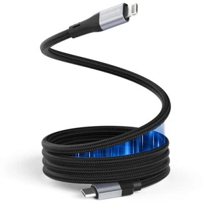 Afbeelding van Magtame Magnetische USB C naar Lightning kabel, 1,5 m, MFi gecertificeerd, gecertificeerde snellaadkabel, snellaadkabel voor iPhone 14, 13, 12, 11 Pro Max XR XS X 8 Plus SE