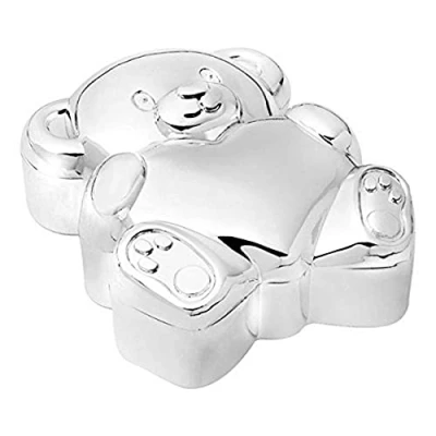 Afbeelding van Zilverstad Tooth box Bear with heart silver colour