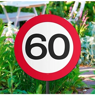 Afbeelding van Tuinbord Verkeersbord 60 inclusief stok