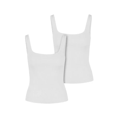 Afbeelding van Urban Classics WIDE NECK 2PACK Top, Dames, Maat: XL, white