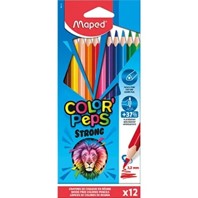 Afbeelding van Maped Kleurpotlood Color&#039;peps Strong, 12 Potloden In Een Kartonnen Etui