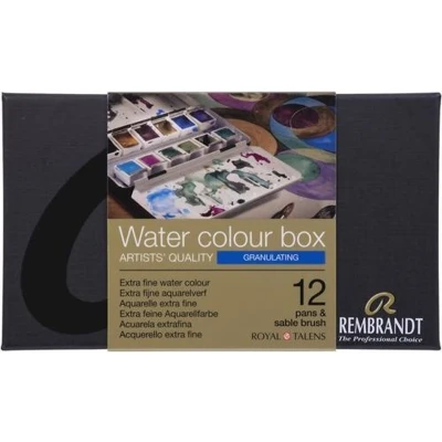 Afbeelding van Rembrandt water colour box 12 granulating