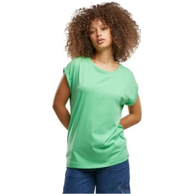 Image de Urban Classics T shirt pour femme avec épaules légèrement surcoupées, disponible dans de nombreuses couleurs, tailles XS à 5XL, Vert ghostgreen, 5XL