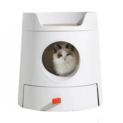 Afbeelding van Petlux Castle Kattenbak Kattentoilet 49x49x57 cm Wit Xl