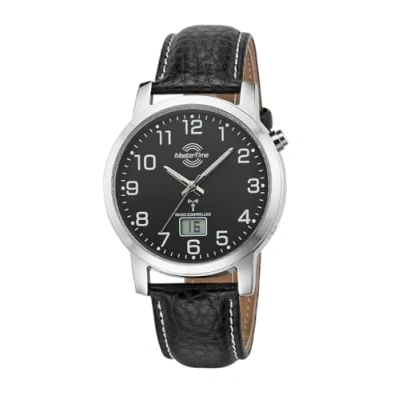 Afbeelding van Funk Basic Master Time horloge, model MTGA 10576 24L, met radioklok, leren armband voor heren