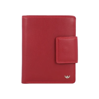 Afbeelding van Golden Head Portemonnee Polo RFID Protect Billfold Coin Wallet with Snap Closure Red Rood