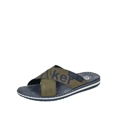 Afbeelding van Rieker 21098 herenslippers, Groen