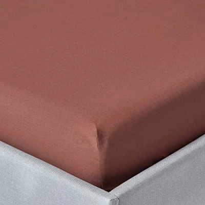 Afbeelding van Homescapes hoeslaken chocolade, draaddichtheid 200, 140 x 200cm