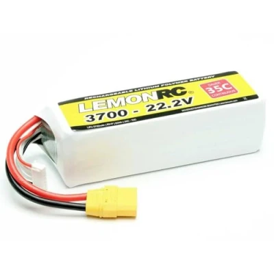 Afbeelding van LemonRC LiPo accupack 22.2 V 3700 mAh Aantal cellen: 6 35 C Softcase XT90