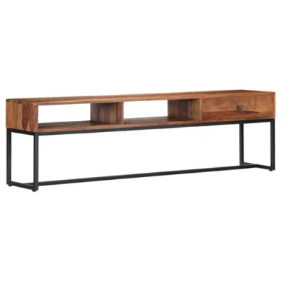 Image de vidaXL Meuble TV 160x30x45 cm Bois de Sesham massif 247466