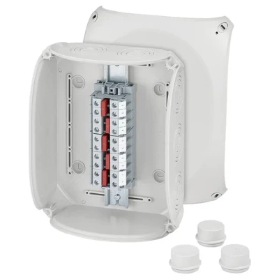Afbeelding van Hensel DK 2516 A Aftakkast (l x b h) 112 255 205 mm Grijs wit (RAL 7035) IP55, IP65 1 stuk(s)