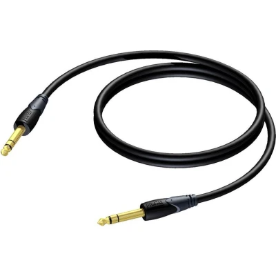 Afbeelding van 6.35 mm jack kabel Procab 5 meter (Stereo, Verguld, 100% koper)