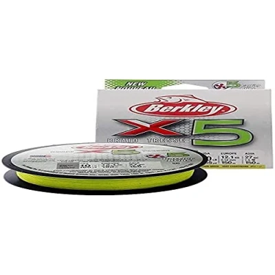 Afbeelding van Gevlochten Lijn Berkley X5 Braid 150m Fluo Green 0.12mm