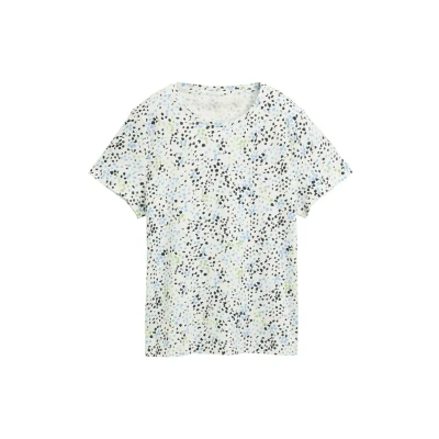 Afbeelding van TOM Tailor Tshirt print, Dames, Maat: XS, Multicolor white dot structure