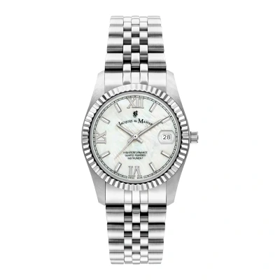 Afbeelding van Jacques du Manoir dames Inspiration Roman horloge JWL01301 in de kleur Zilver