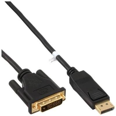Image de InLine Câble adaptateur DisplayPort (M) pour DVI D 50 cm support 1080p noir