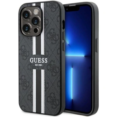Afbeelding van Guess 4G Printed Stripe Back Case (MagSafe Compatible) Geschikt voor Apple iPhone 14 Pro (6.1&quot;) Zwart