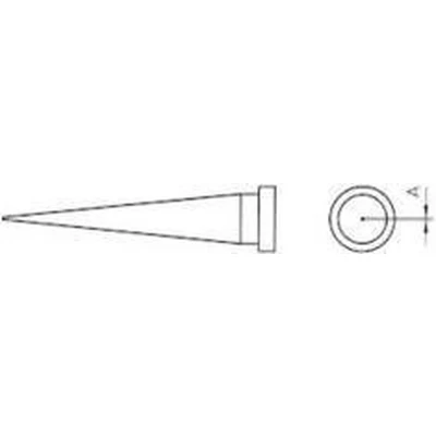 Afbeelding van Weller LT 1L soldeerpunt Langwerpige, conische vorm Grootte 0.2 mm Lengte soldeerpunt: 26 Inhoud: 1 stuk(s)