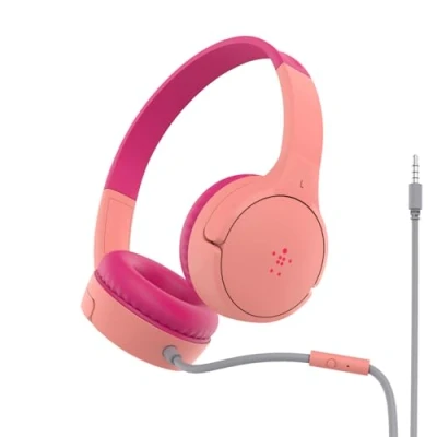 Image de Belkin SoundForm Mini Écouteurs avec micro sur oreille filaire jack 3,5mm rose