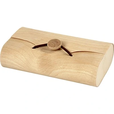 Afbeelding van Creotime Houten Envelop Met Sluiting 13 X 8 3,5 Cm