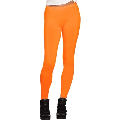 Afbeelding van Boland Legging Opaque neon oranje (M) Volwassenen Danser/danseres 80&#039;s &amp; 90&#039;s Disco Koningsdag Holland Supporter