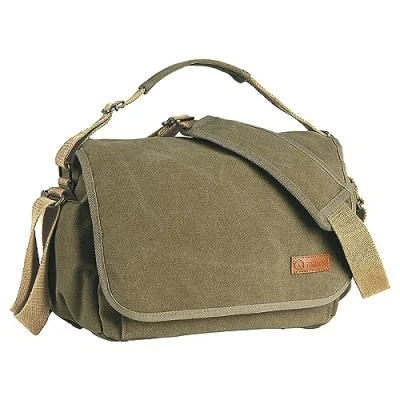 Afbeelding van TARION Canvas schoudertas voor Camera Vintage DSLR Unieke dames en heren Urban fotografie met hoes, Lichtgroen,