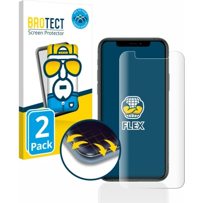 Afbeelding van BROTECT Screenprotector voor Apple iPhone 11 Pro Folie Beschermfolie transparant volledig dekking (2 Stuks)