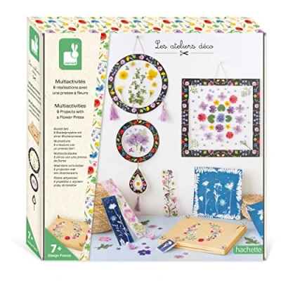 Image de Jeu créatif Janod Multiactivités 6 Réalisations avec une presse à fleurs