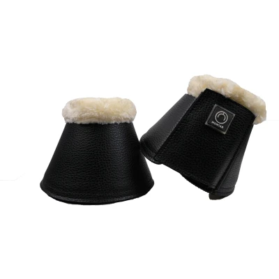 Image de Montar Cloches d&#039;Obstacles PU Leather Noir Poney