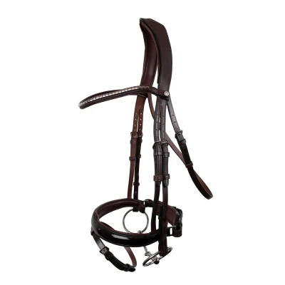 Image de Montar Bride Normandie Cuir Écologique de Luxe Marron XFull