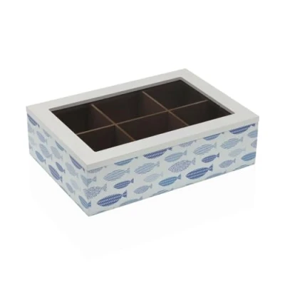 Afbeelding van Box for Infusions Versa Vissen Hout 17 x 7 24 cm